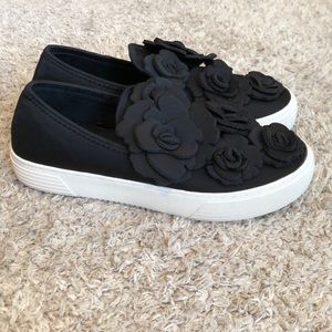 Zara’s Platform slip on Sneakers with flowers